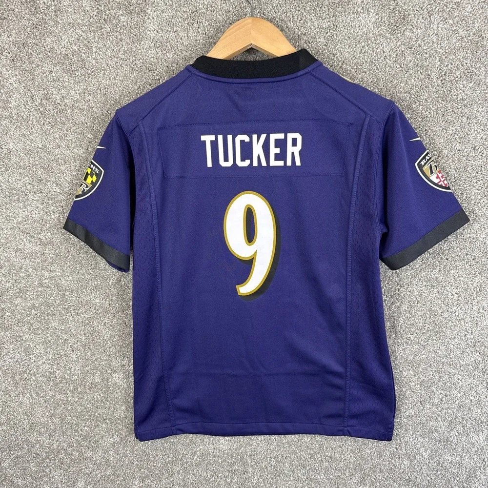 Nike‎ Baltimore Ravens Justin Tucker Jersey Youth Large Purple #9 NFL Football